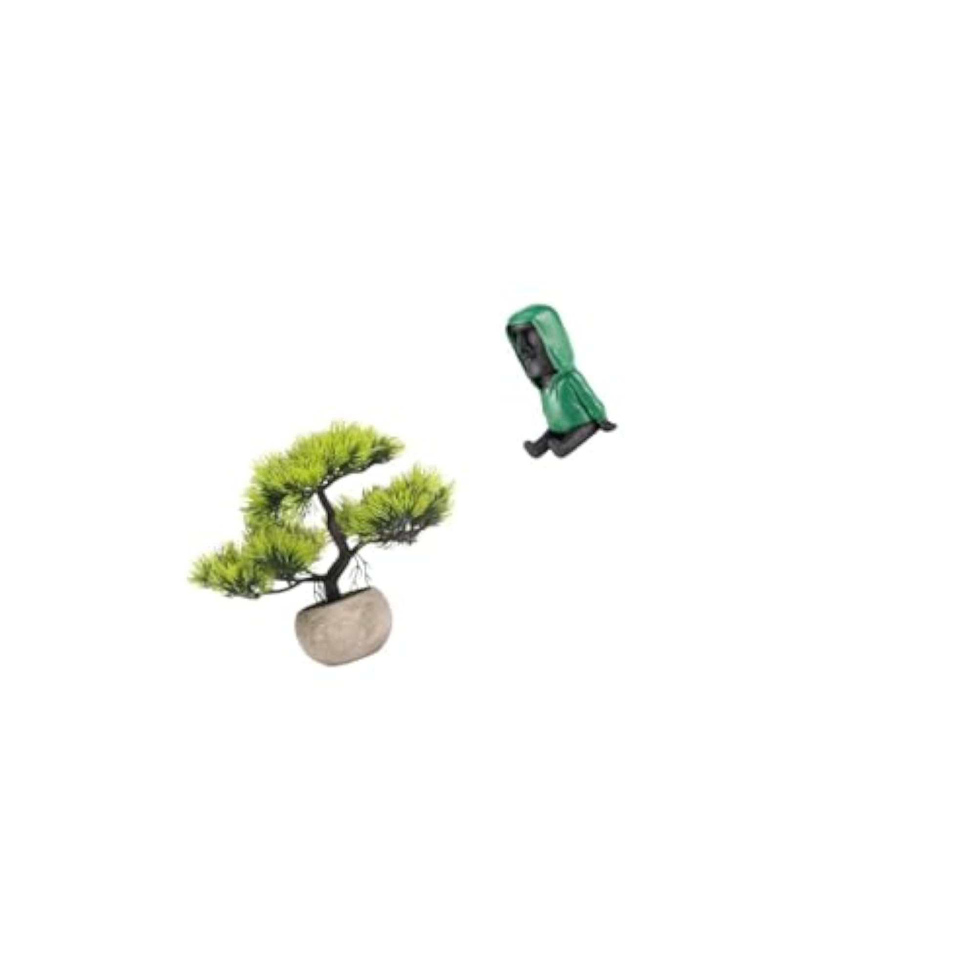 Artificial Bonsai Tree Easter Island Head Statue